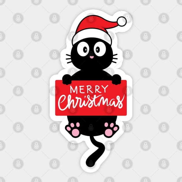 merry christmas cats Sticker by screamousking